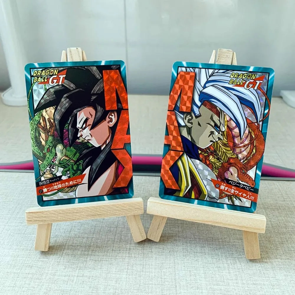 DIY Dragon Ball Fighting Son Goku 19th 2PCS/Set Grid Refractive Flashcard Anime Peripheral Game Collection Card Holiday Gift DIY Dragon Ball Fighting Son Goku 19th 2PCS/Set Grid Refractive Flashcard Anime Peripheral Game Collection Card Holiday Gift